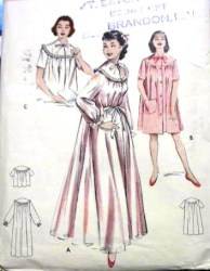 6997 1950s PEIGNOIR, SHORT NIGHTIE, BED JACKET PATTERN 14